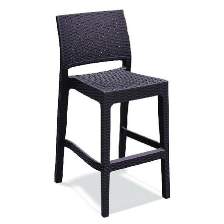 COMPAMIA Compamia ISP866-BR Jamaica Resin Wickerlook Barstool Brown -  set of 2 ISP866-BR